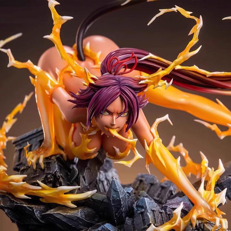 Фигурка Yoruichi Shihouin Cat Battle Girl Bleach Арка Тысячелетней Кровавой Войны Аниме Статуэтка из Смолы Коллекционный Подарок Для Поклонников Аниме