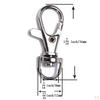 10 Pieces Metal Swivel Lobster Clasp Snap Hook Key Chain Ring Lanyard Craft Outdoor Backpack Bag