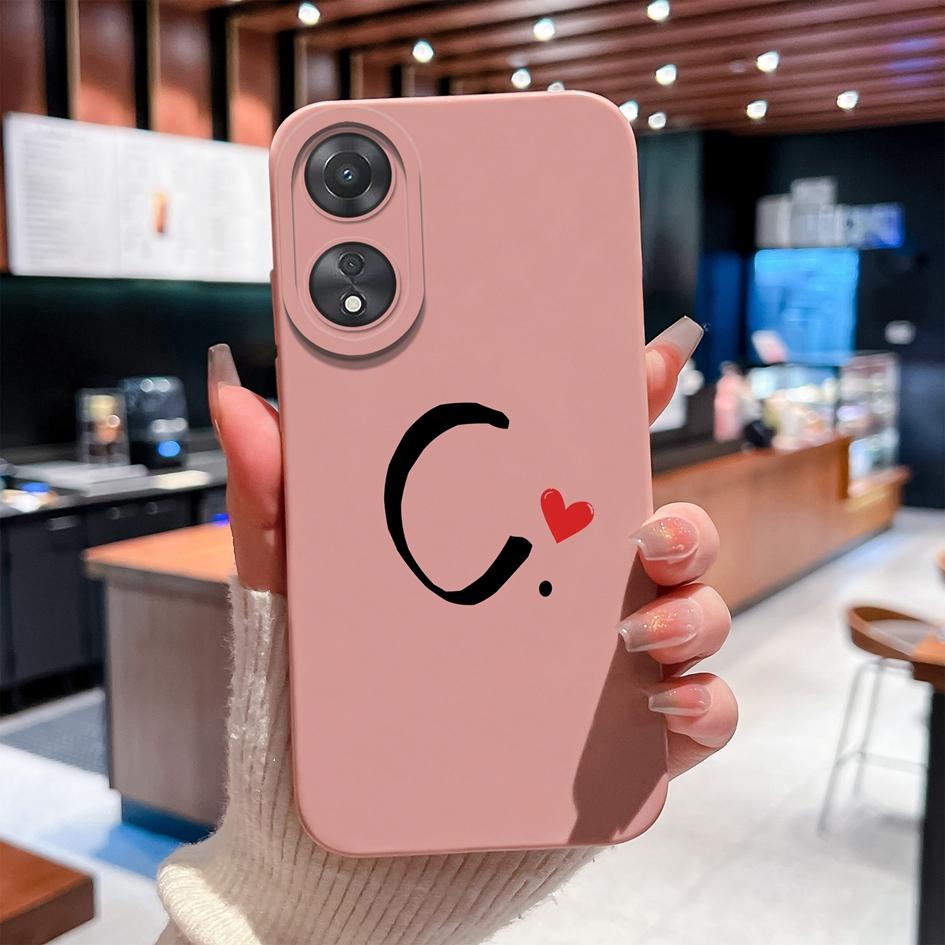 Чехол для Oppo A58 A57 A56 A55 A54 A53 A52 Чехол для телефона Популярный парный узор с буквами Высококачественный противоударный силиконовый защитный корпус для Oppo Shell
