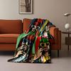 Pop art-style repetition featuring a man in colorful glasses and hats. for all seasons blanket lunch break throw gift