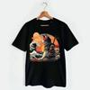 100% Cotton TOPS UNISEX TEES MENS WOMENS Retro Samurai Cat T-shirt The Great Wave Off Kanagawa Hokusai