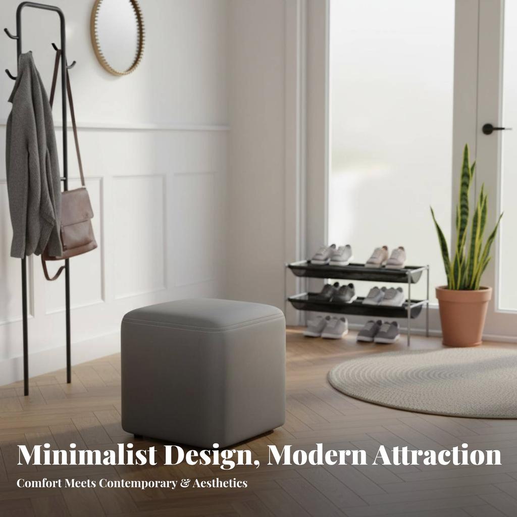 Four-Legged Square Stool Sturdy and Long-Lasting Four-Legged Square Seat Adaptable Use Space-Saving for Children, Living Room