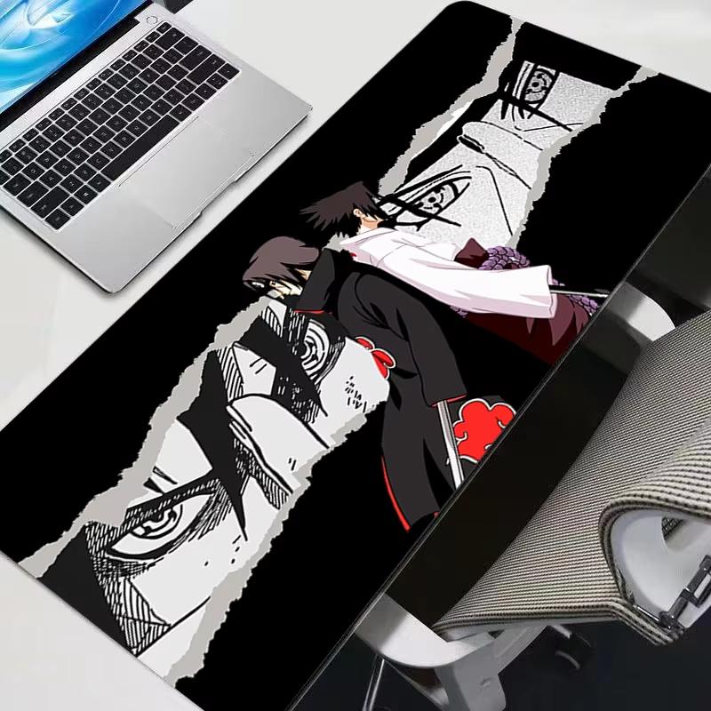 Uchiha Itachi Madara Uzumaki Mouse Pad XL Lockedge Gaming Accessories Computer Gamer Keyboard Mouse Mat N-Naruto Desk Mousepad