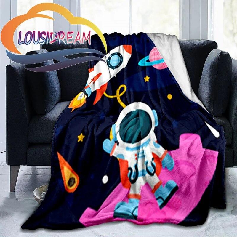 Space Universe Vector and Many Planets In Galaxy Series Wool Blanket Cashmere Fashion Flannel Blanke