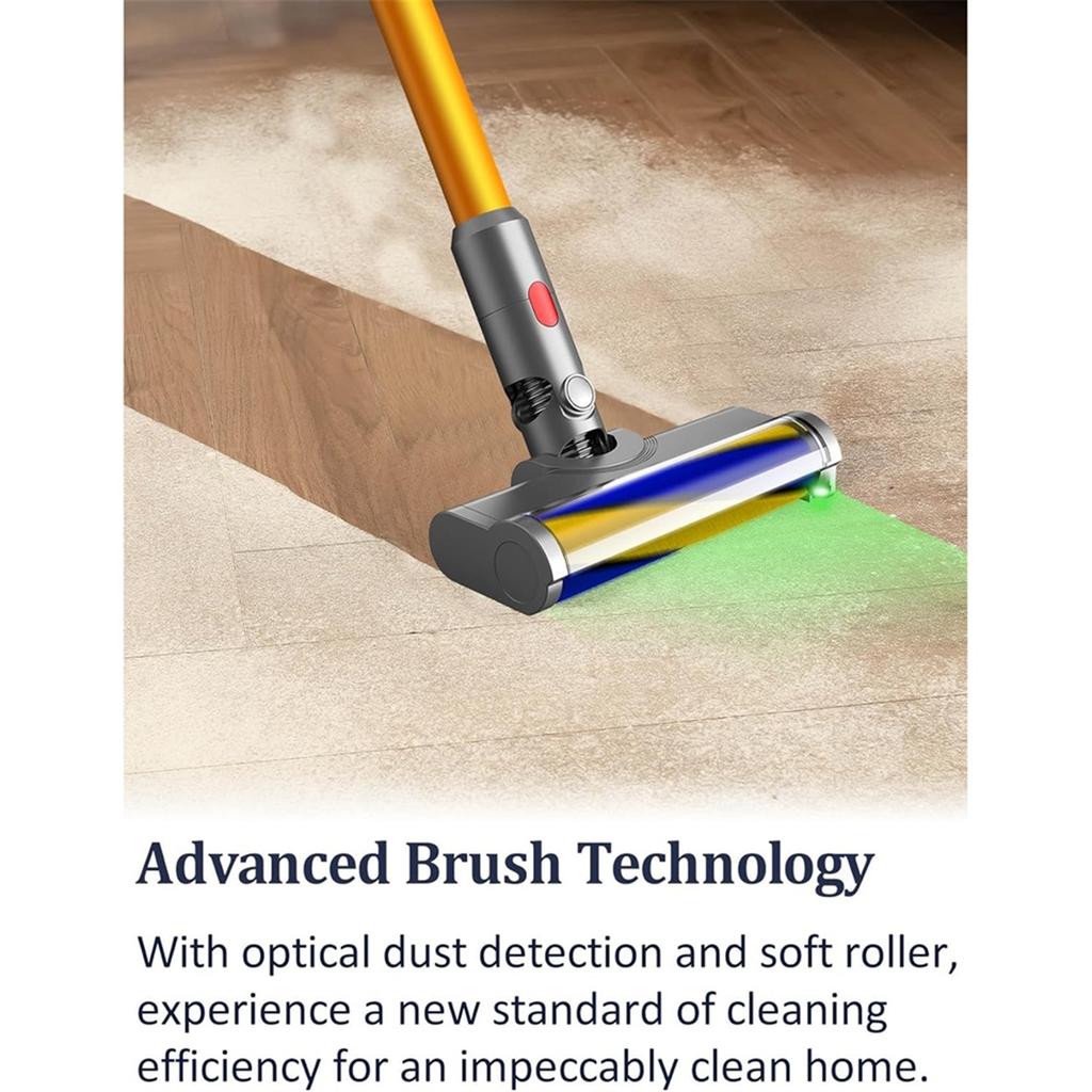 Электрическая насадка для пола Dyson V7 V8 V10 V11 V15, роликовая насадка для пылесоса с зеленой светодиодной подсветкой