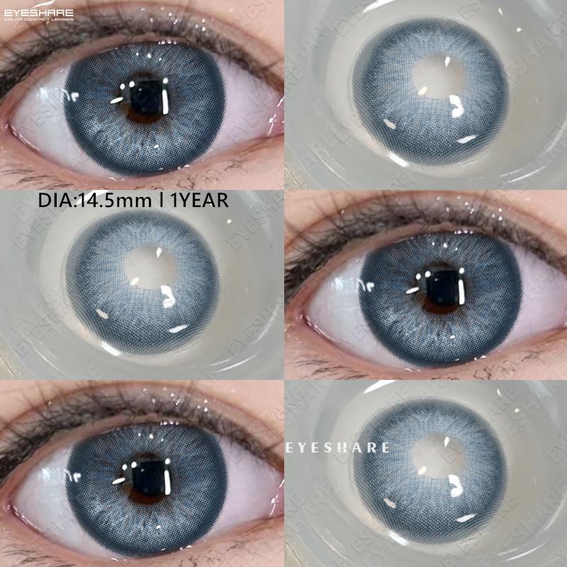 Eyeshare Цветные контактные линзы года Зеленые модные цветные линзы для макияжа глаз Серые натуральные цветные линзы Синие косметические линзы 1 пара
