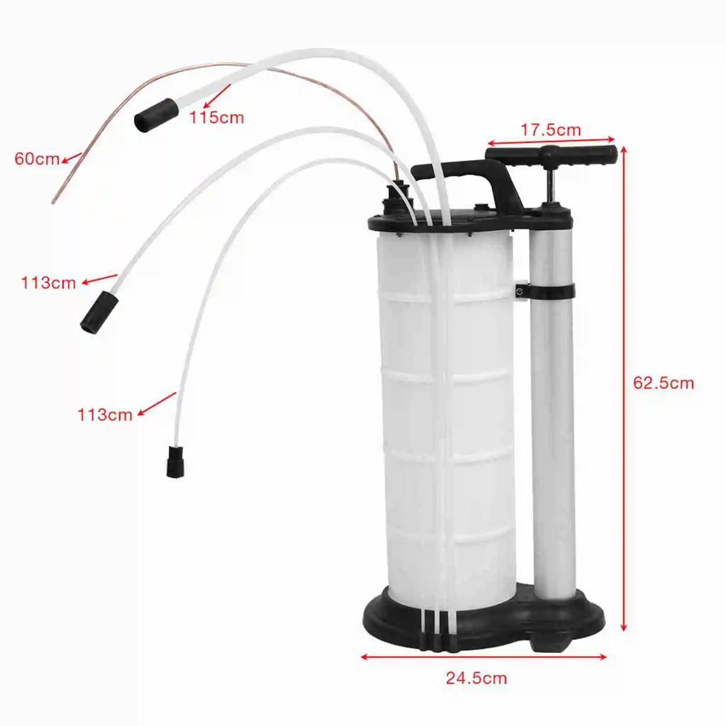 9L Waste Oil Water Suction Extraction Pump Fluid Vacuum Transfer Hand Operating Oil Transfer Pump Oil Hand Pump Extraction Pump