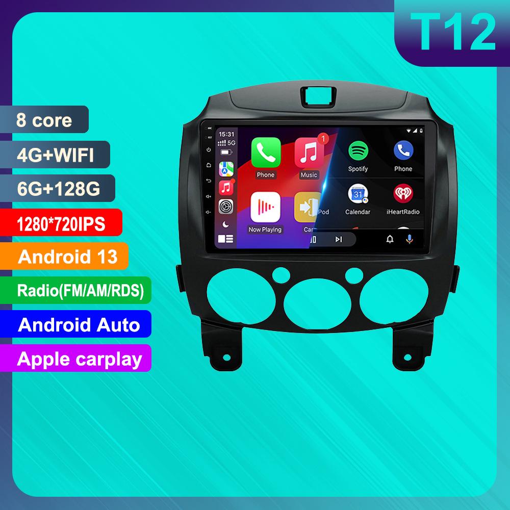Мазда 2 (2007-2014) Система GPS-навигации Android с Bluetooth и CarPlay