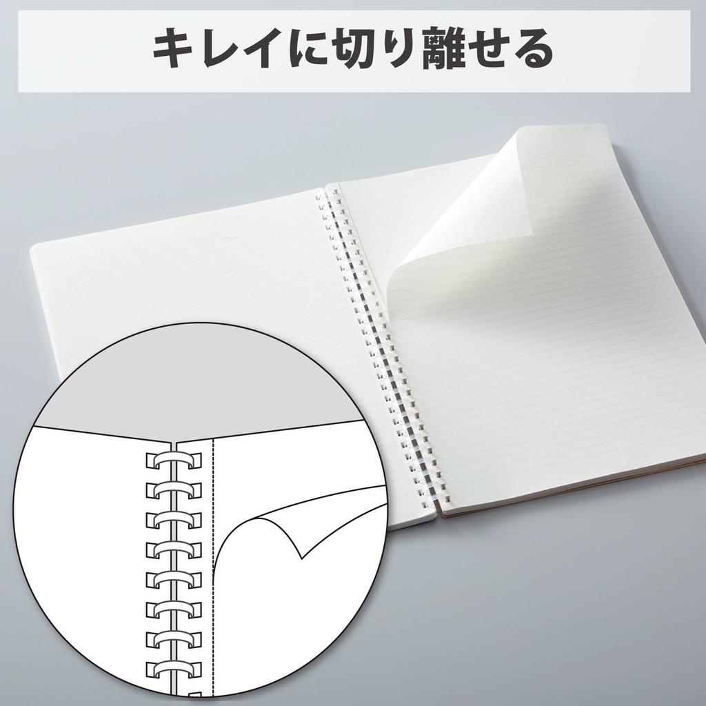 KOKUYO Note Soft Ring Notebook Clear 80 Sheets Transparent Semi-B5 B-lined S-SV508B-T
