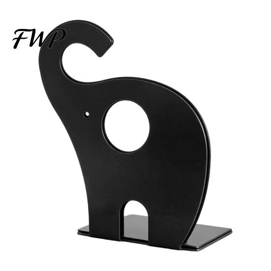 Book Holder Creative Elephant Bookends, Metal for Kids Students, Heavy Stable Support Duty Non-Slip Desktop File Organizer Home Office Decor Bookend
