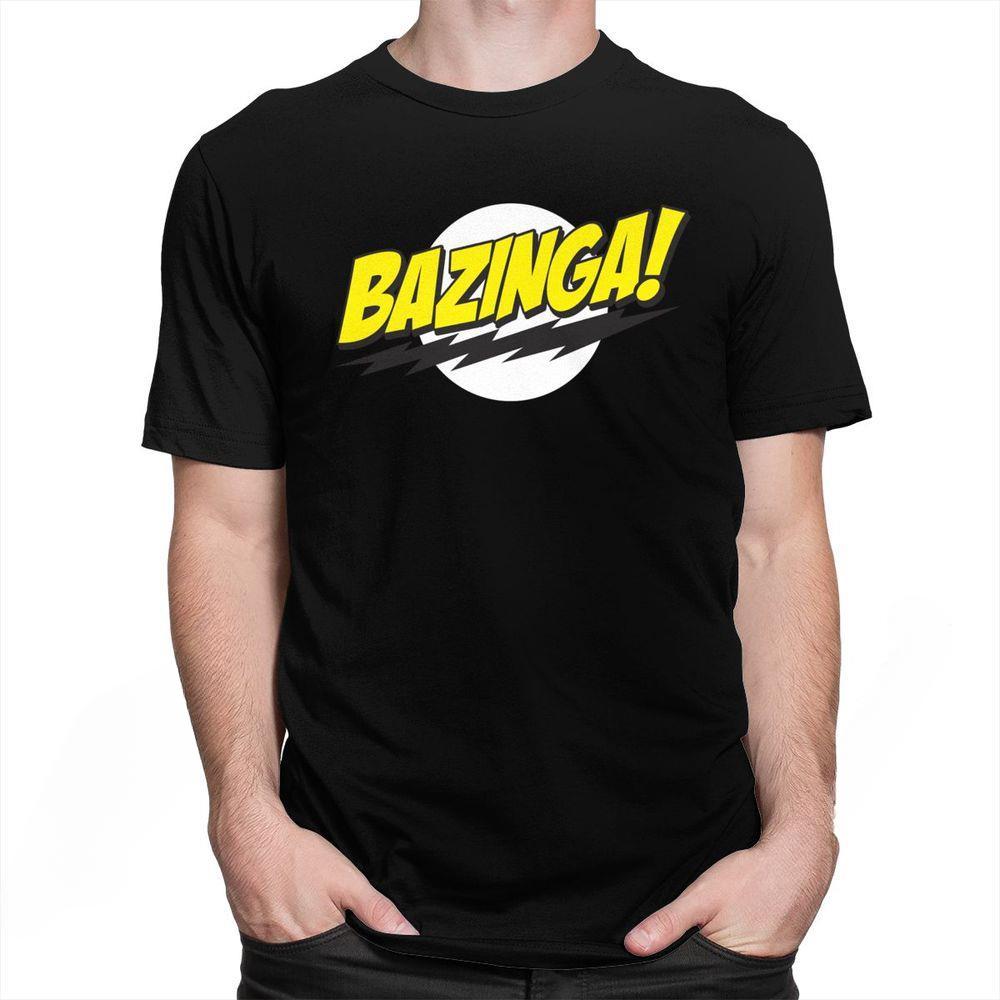 Футболка Bazinga The Big Bang Theory для мужчин, 100% хлопок, красивая футболка Sheldon Cooper, футболка Geek Tbbt, топы, мерч, подарок