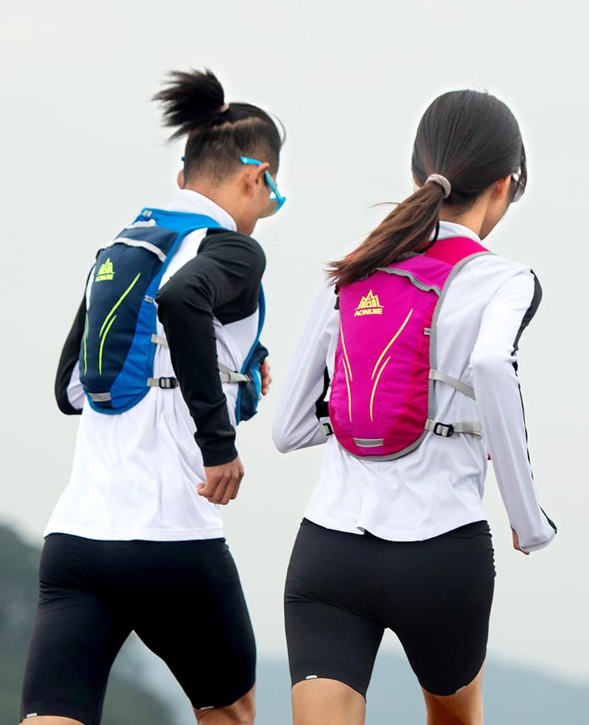 Сумка для бега TRIWONDER 5,5 л Рюкзак для марафона, рюкзак для питья, велосипедный рюкзак для скалолазания, бега трусцой, бега по пересечённой местности, велосипедный рюкзак (Серый - Мешок для воды 2 л