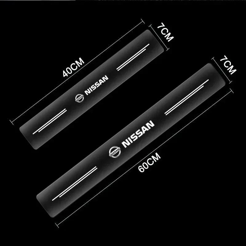 4 шт. Наклейка на порог автомобиля, устойчивая к царапинам, прозрачная пленка-защита для Nissan X-trail Qashqai Note Juke Sentra Patrol Navara