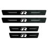 1/4/5Pcs Car Door Sill Scuff Plate Decor Carbon Fiber Stickers For VW GTI Polo Golf MK6 MK7 Passat Tiguan Jetta Beetle Touran CC