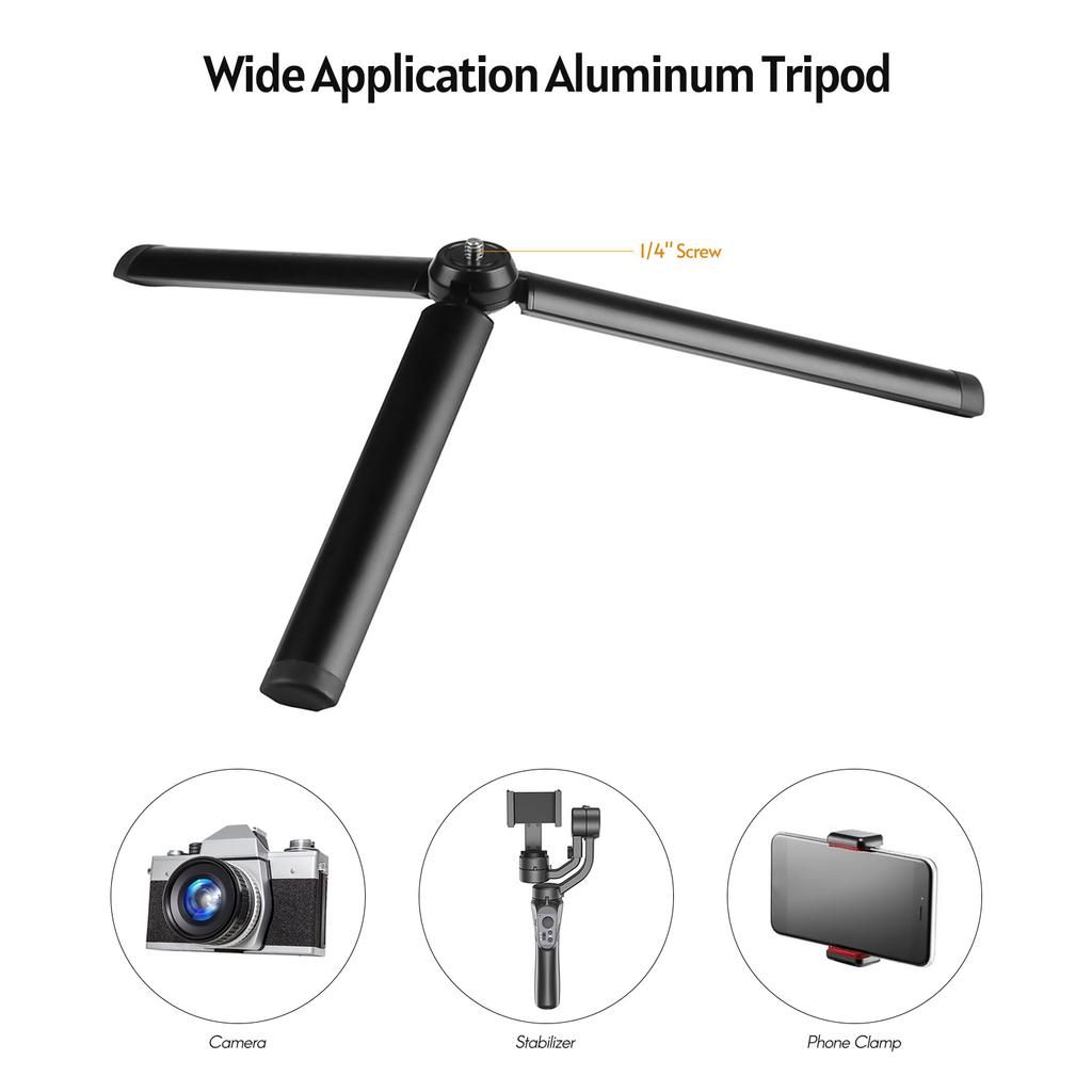 Aluminum Video Table Tripod 8cm with Universal 1 4 Inch Interface for DSLR SLR Camera Stabilizer Phone Mounting