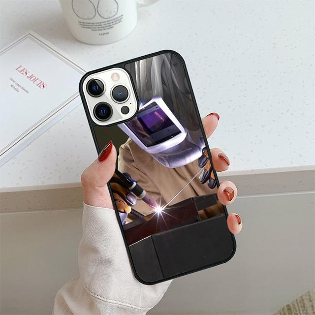Welder Welding Hot Metal Worker Phone Case For iPhone 17 Air 13 12 14 15 16 Cover For Apple Pro Max 6S Plus