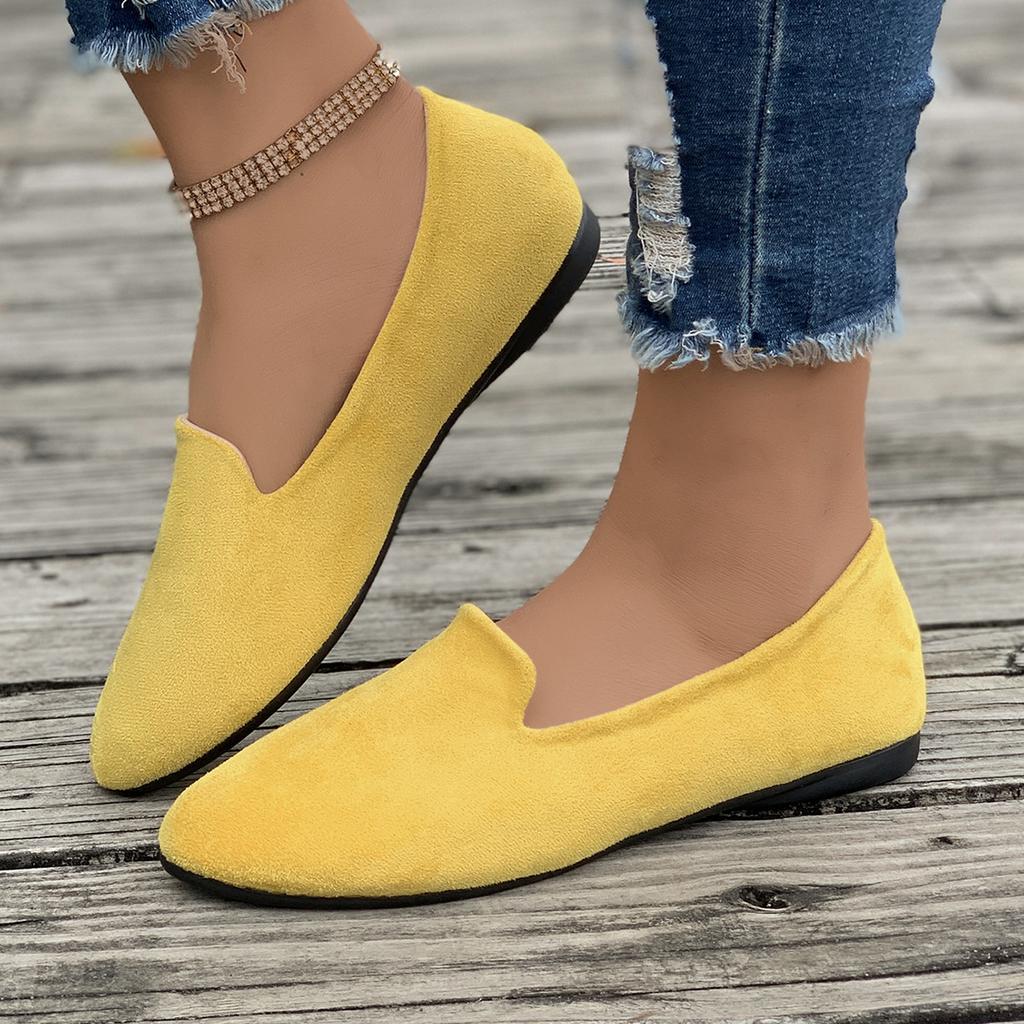 Single Shoes Women's Spring and Autumn New Casual Flat Bottom Pointed Head One Pedal