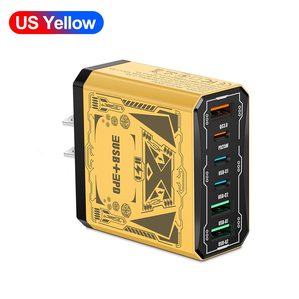 25 Вт 3 USB 3 PD Зарядное устройство Быстрая зарядка QC3.0 Дорожное зарядное устройство для iPhone Samsung Xiaomi Адаптер для мобильного телефона Вилка EU/US/UK