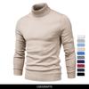 AIOPESON Mens Sweaters Winter Turtleneck Thick Casual Turtle Neck Solid Color Quality Warm Slim Sweater Men Turtleneck Pullover Male