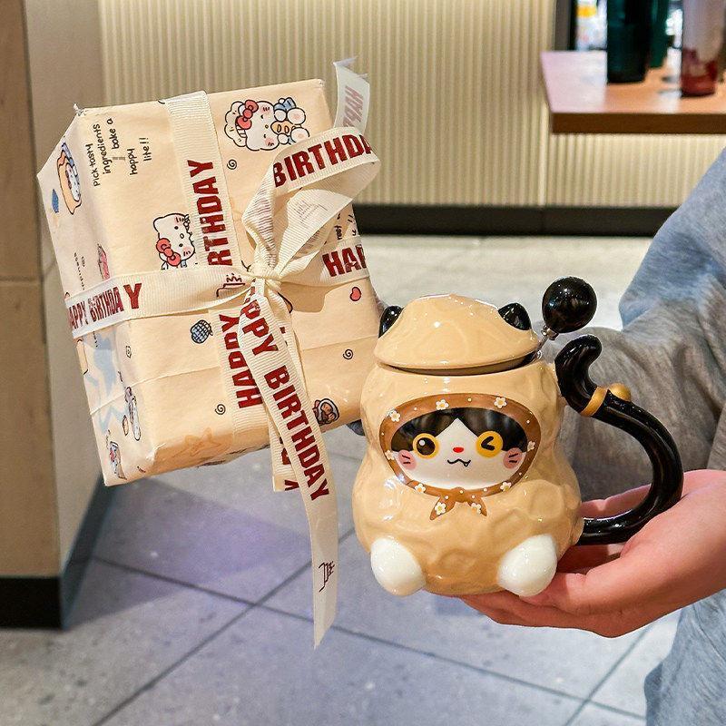 Очаровательная керамическая кружка-кошка – Милая и стильная, Идеальный подарок на день рождения для девочек, Поставляется в подарочной коробке