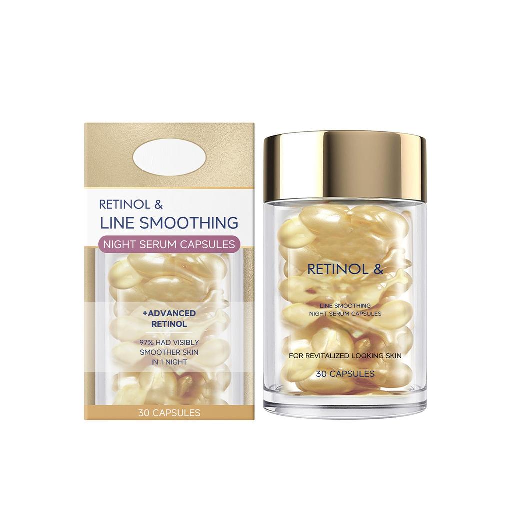 Капсулы для лица с ретинолом и пчелиным ядом мягко увлажняют кожу лица. Укрепляющая и улучшающая качество кожи увлажняющая капсула 1 мл