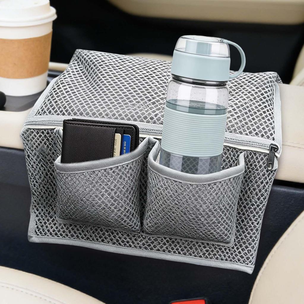 Behind Seat Car Organizer Breathable Automotive Interior Pocket Back Seat Organizer Mesh For Phone Pen Water Bottles Snacks