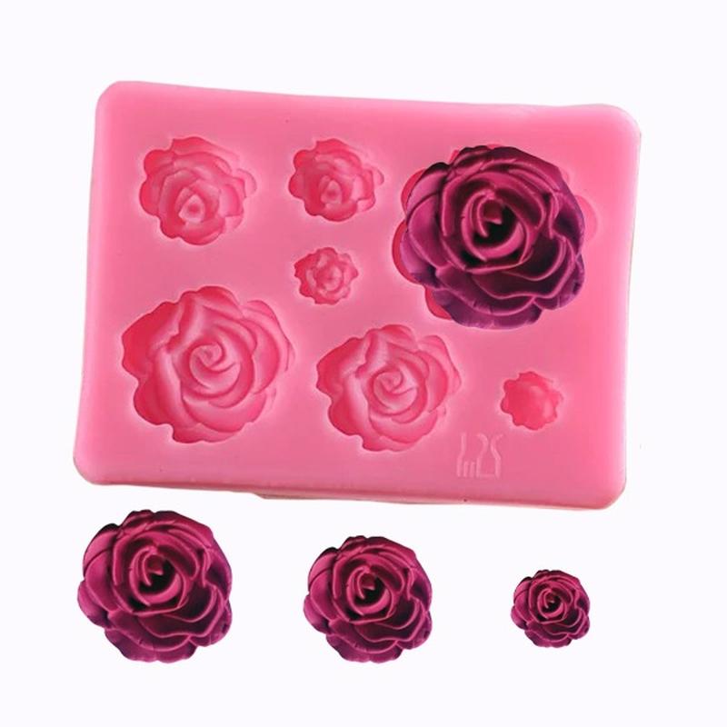 Rose Flowers Silicone Mold Craft Chocolate Fondant Cake Decorating Baking Tools