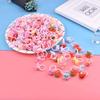 Корейское детское розовое мультяшное смоляное регулируемое кольцо - милый подарок-ювелирное украшение