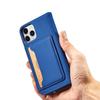 Hurtel iPhone 12 Magnetic Wallet Case - Blue