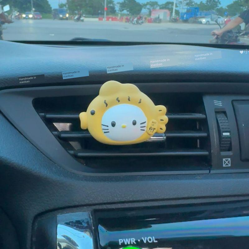 New Car Air Freshener Cute Kt Cat Car Vent Diffuser Stone Decoration Car Interior Ornament Gift for Girls