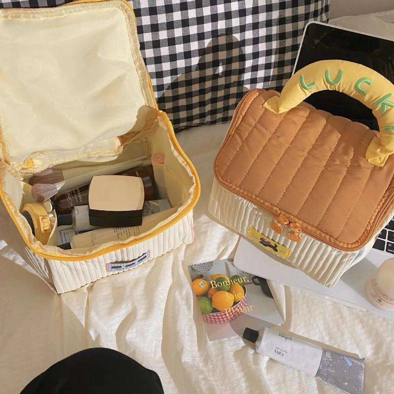 Cute House Makeup Bag Large Capacity Cosmetic Bag Portable Travel Storage Bags for Women Handheld Storage Bag Organizer 2025 New