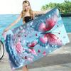1PC Dreamy Crystal Butterfly Rose Beach Towel Quick Dry Bath Towel for Beach Photoshoots