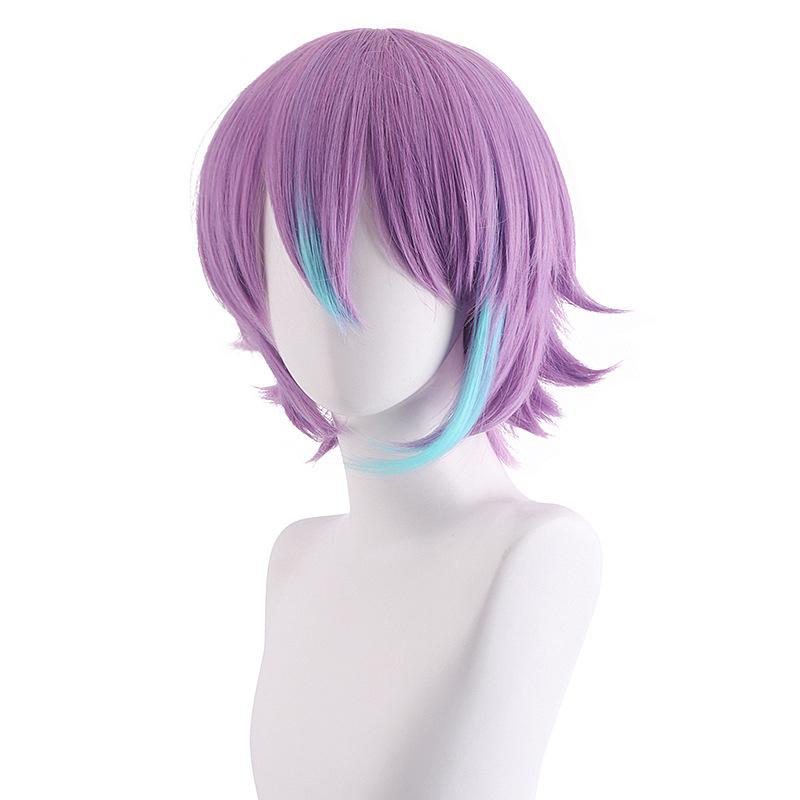Парик для косплея Kamishiro Rui, высококачественный фиолетовый микс, синий, термостойкий, синтетические волосы, парики для вечеринки в стиле аниме + шапочка для парика