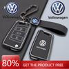 For VOLKSWAGEN VW Zinc Alloy Leather Car Remote Key Case Cover Protector Holder Shell For VW Volkswagen Golf 7 MK7 Tiguan MK2 Au