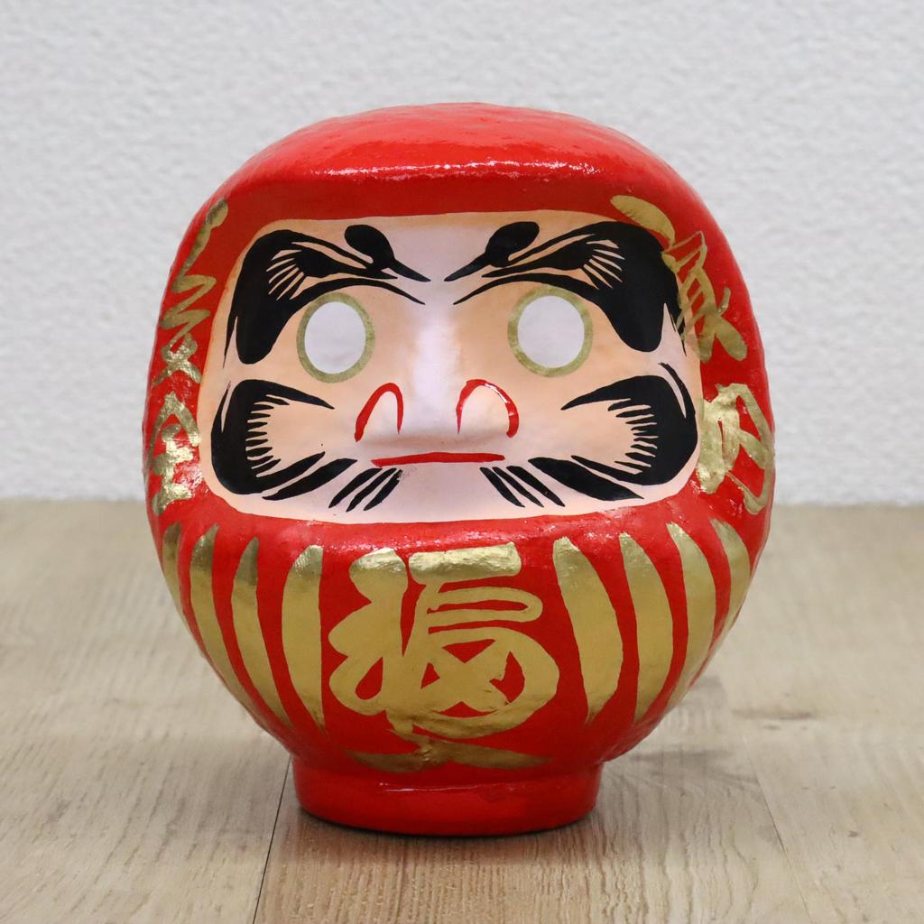 Made in Paper Takasaki Size 3 Length Japan, Mache, Daruma, (Total 15cm)