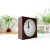 KATOMOKU Dual Use Clock 4, Brown, km-95BRRC, Radio-Controlled Clock, Wall or Tabletop Use, Continuous Second Hand, 14cm
