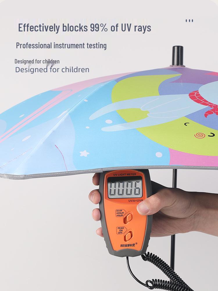 Kids' Adorable 3D Umbrella: Safe, Dual-Use Sunshade & Rain Cover