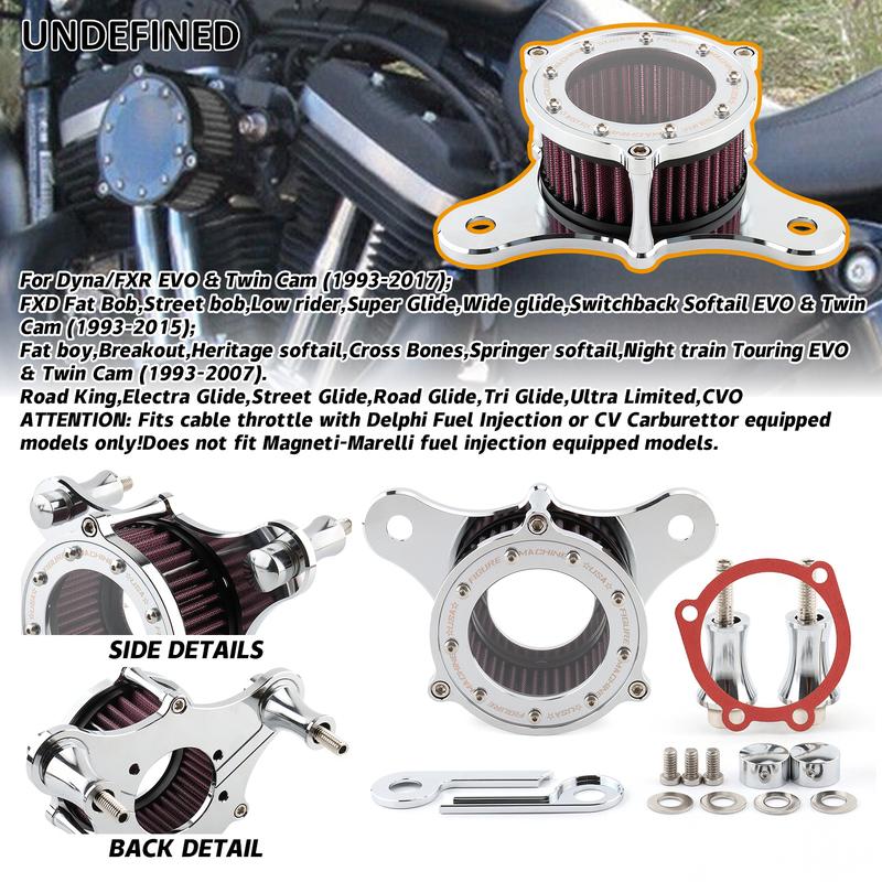 Motorcycle Air Filter Intake Cleaner System Kit For Harley Touring Road King Ultra Limited Dyna Super Glide Softail Night Train
