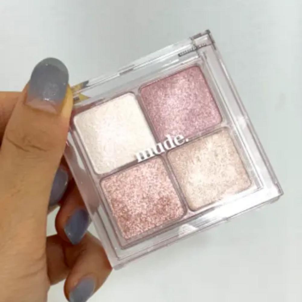 Палитра теней Mud Full Bloom Glow 1 2 3 Mud Full Bloom Glow для лица, оттенок Aurora Pink Shining Sand