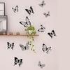 24Pcs Wall Stickers Self-adhesive DIY Art Decor Removable 3D Butterflies Black Wall Stickers