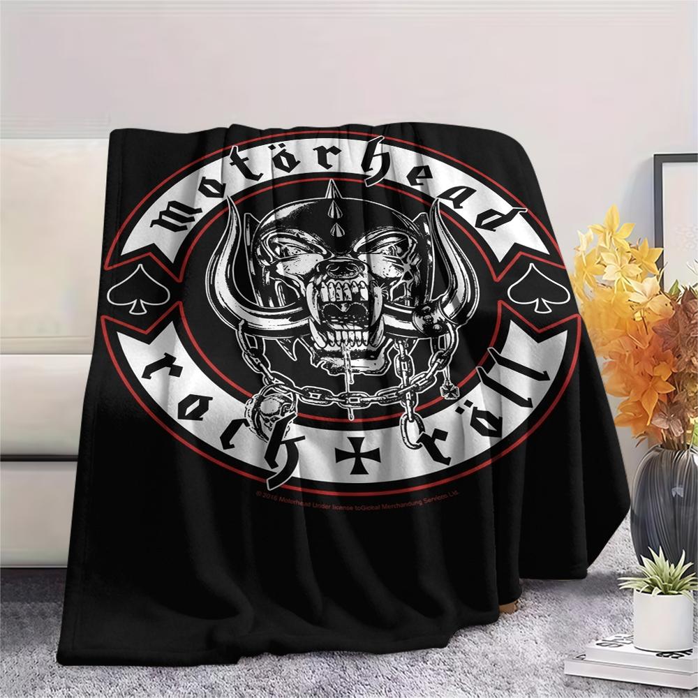 Motrhead Print Flannel Blanket, High quality Comfortable for All Seasons, Home Decor, Warmth and Comfort, Perfect for Christmas Gifts