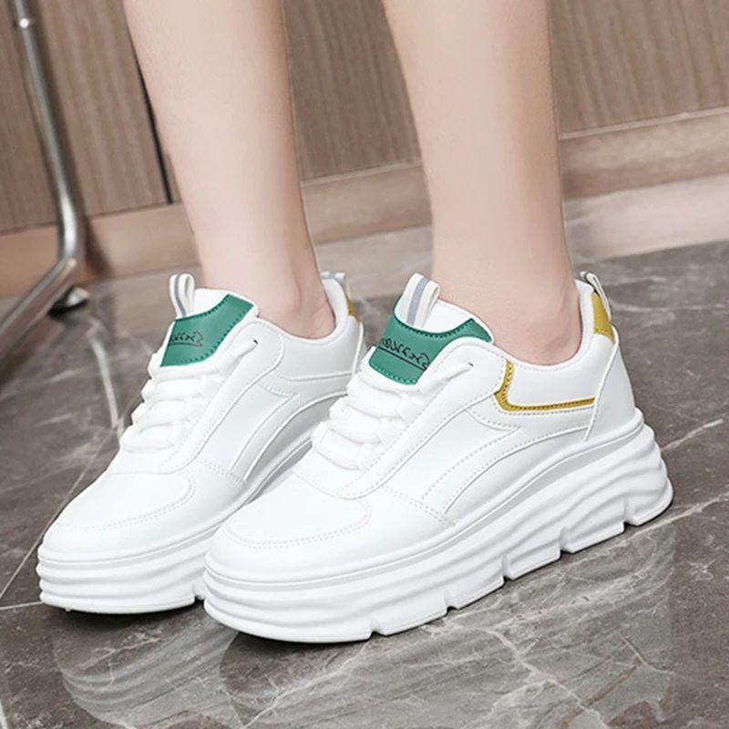 Spring Fashion Women's Sneakers Lightweight Thick Sole Heightened Dad Shoes Women's Breathable Casual Running Sneakers 35-42