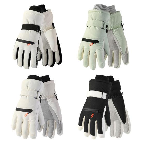 Thermal Ski Gloves Men And Women Windproof Winter Cycling Gloves with Non-Slip Palm Waterproof Full Finger Touch Screen Gloves for Hiking Snowboarding