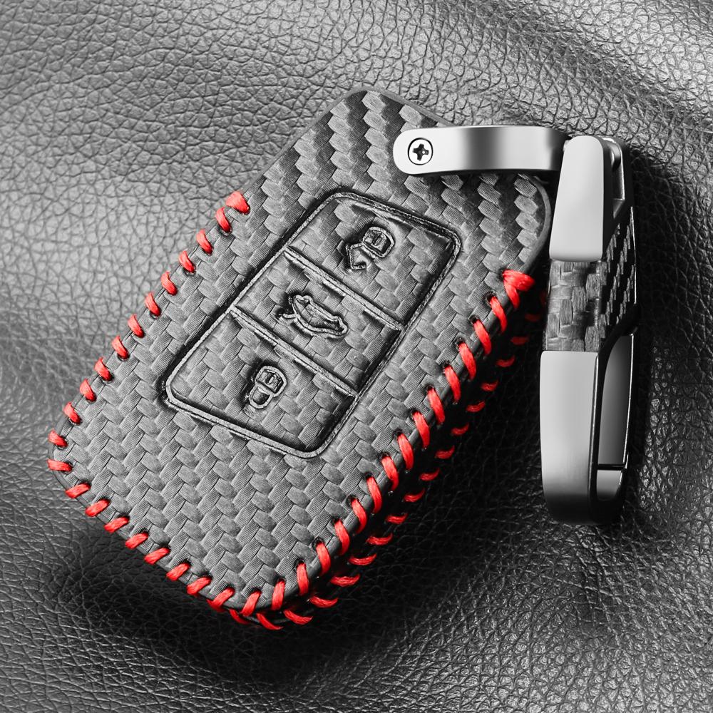 Кожаный чехол для автомобильного ключа с полным покрытием, защитная сумка для VW Volkswagen Polo Tiguan Passat Golf Jetta Lavida Skoda Octavia