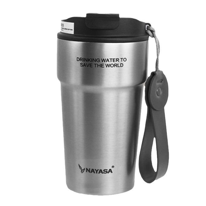 Coffee Cup Ceramic Liner Coated Thermos Cup For Women, Portable Accompanying Boys, Straw Outside, Double Drink Cold Water Cup