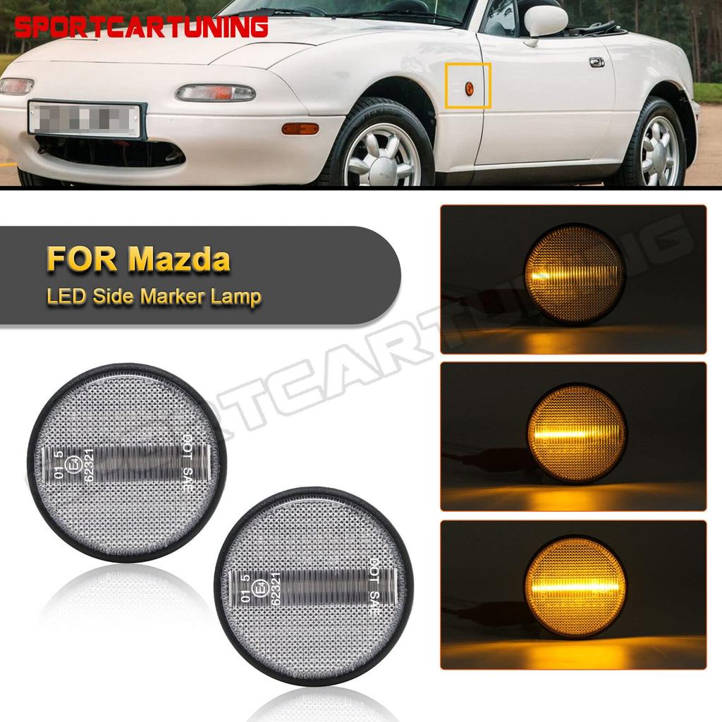 MAZDA Mazda Roadster NA NB NC LED Flowing Glow Clear Lens Side Marker Turn Signal