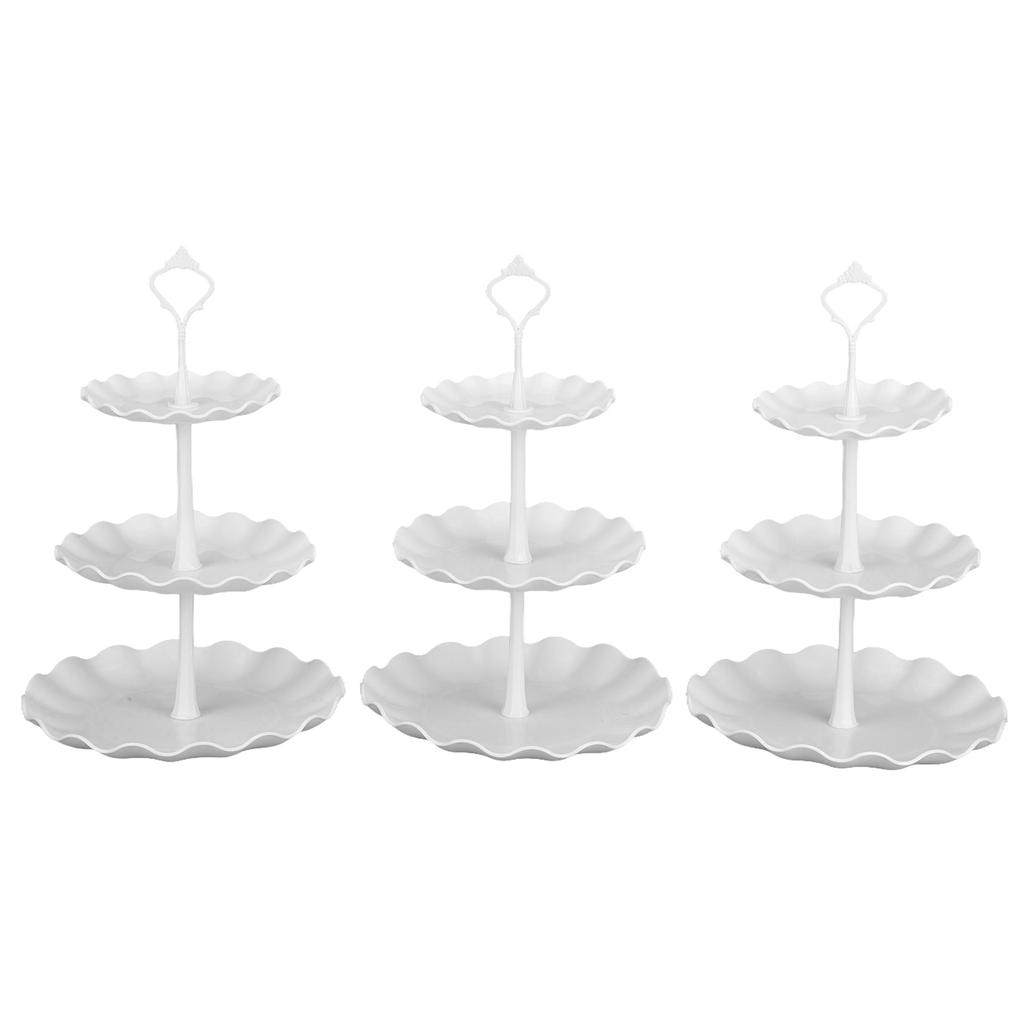 10Pcs Dessert Table Display Set Plastic Wedding Cake Stands Serving Stand Cup Cake Tier Tower for Tea Party Birthday Baby Shower