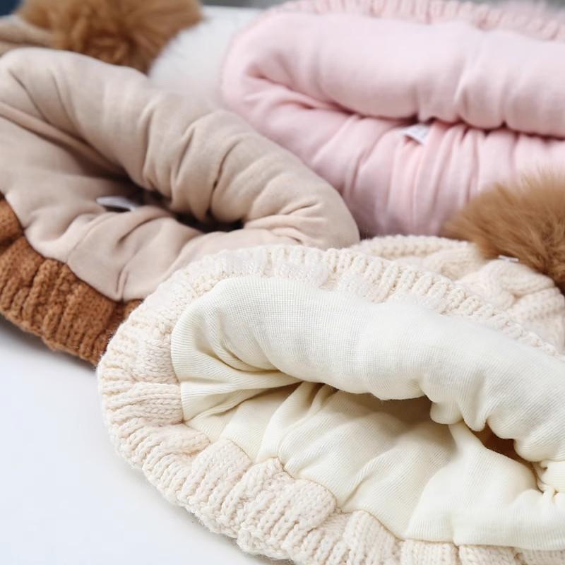 Детские вязаные шапки и шарфы костюмы для мужчин и женщин осенью и зимой утолщенная теплая защита ушей детские капюшоны