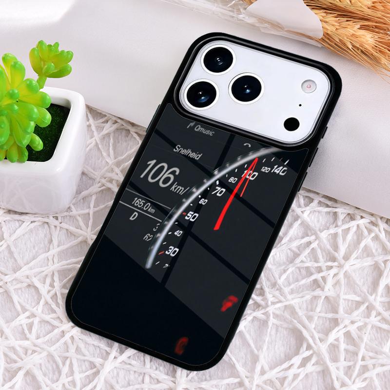 Car Speedometer Phone Case for iPhone 17 Air 16 15 11 12 14 13 Pro Max Shockproof Cover