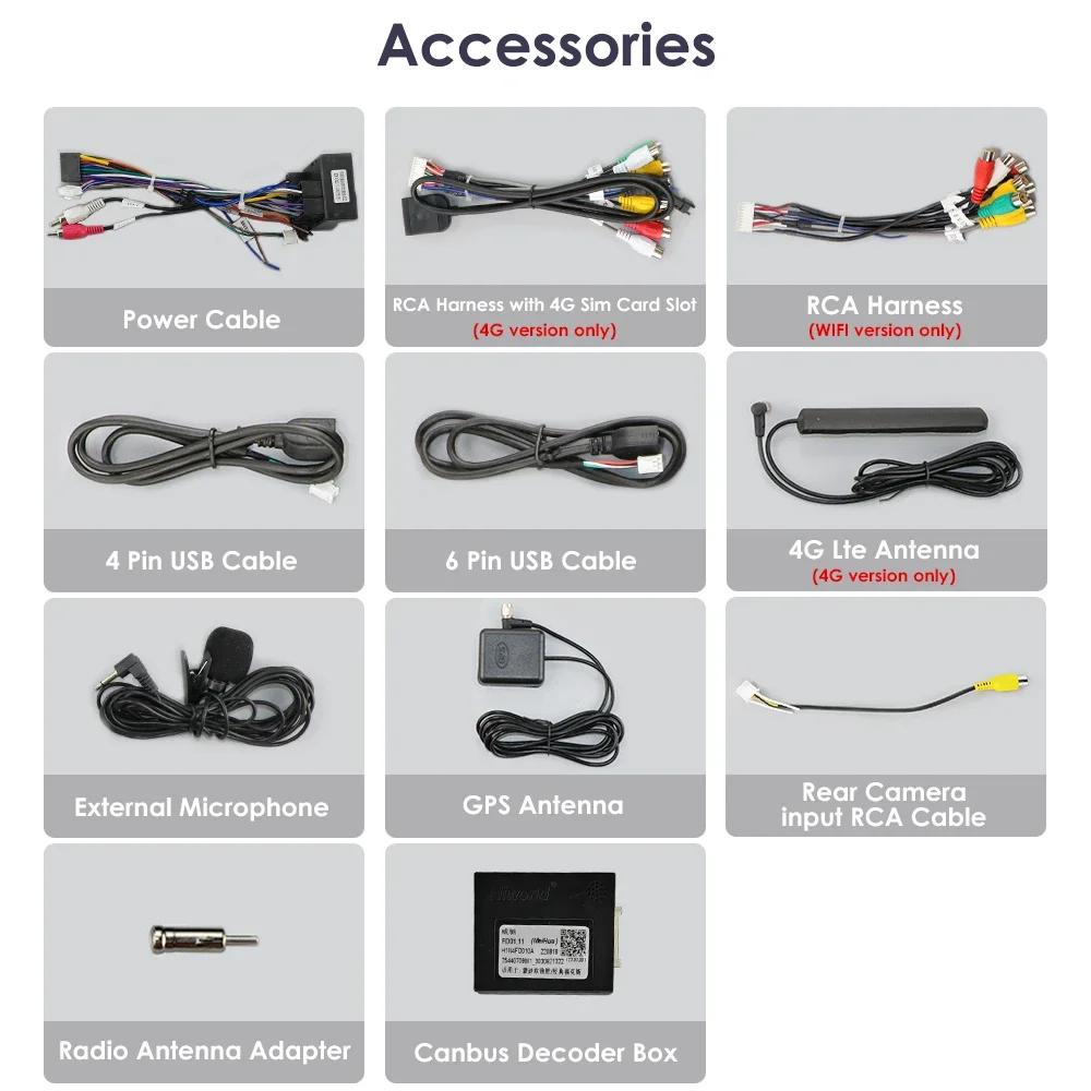 OSSURET Carplay 4G Android 13 Автомобильное радио для Ford S-Max 2007 - 2015 Auto AC Мультимедийный видеоплеер GPS 2din Авторадио Интеллектуальный экран Bluetooth RDS